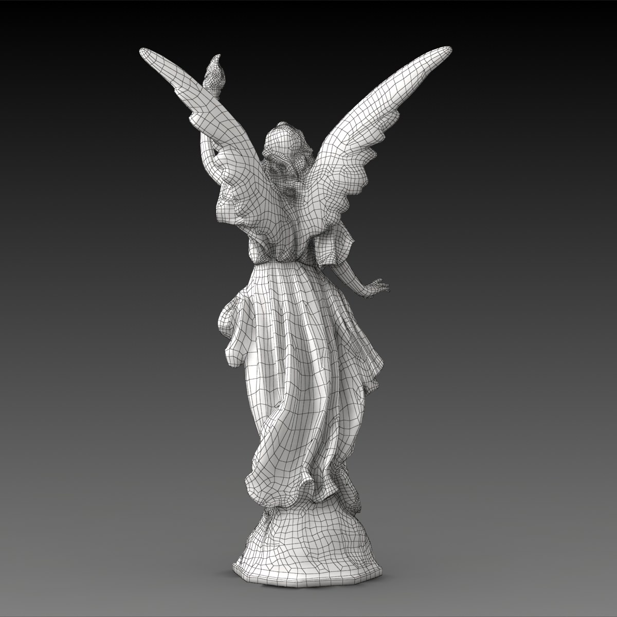 Lucy A Christian Angel Statue Free 3D model_9