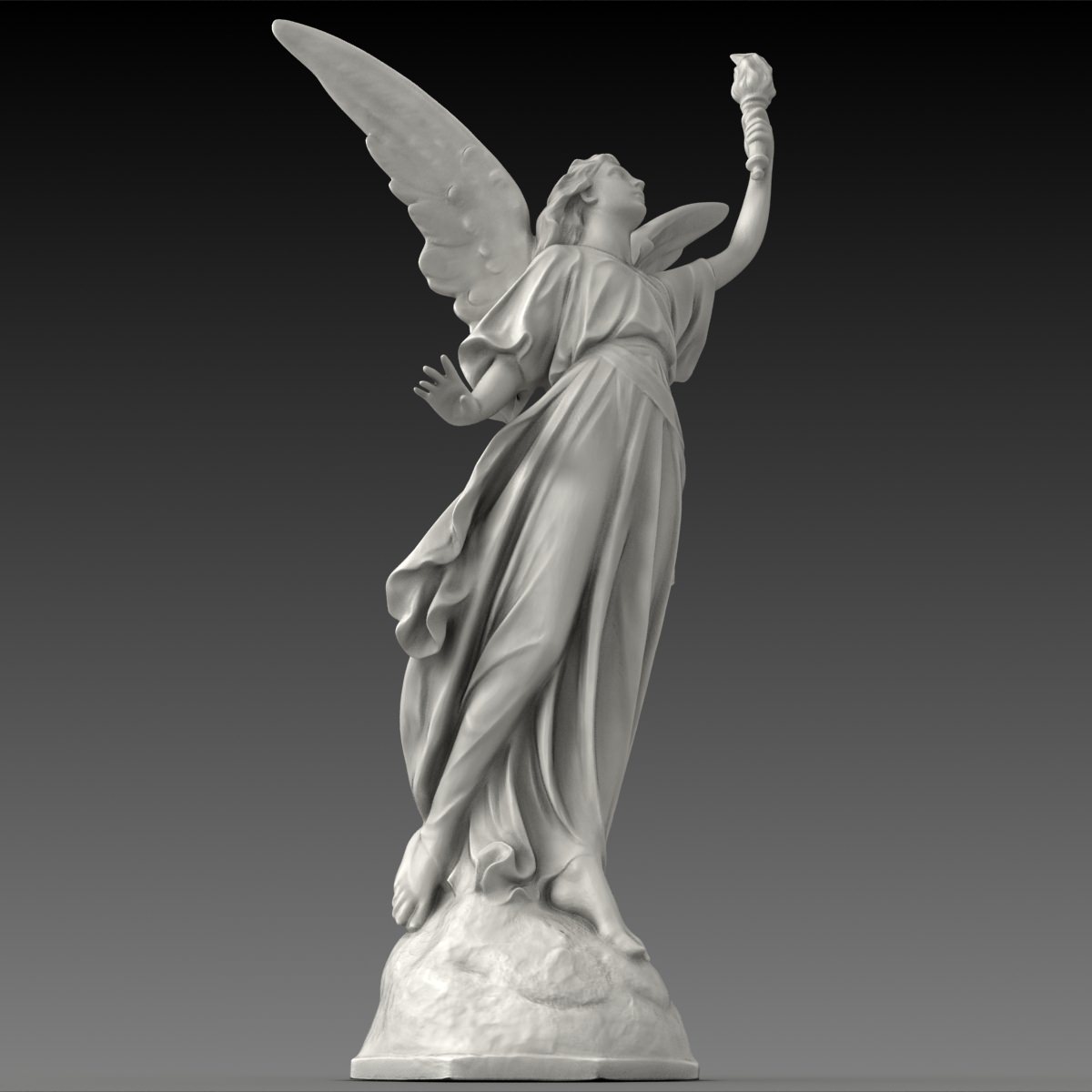 Lucy A Christian Angel Statue Free 3D model_8