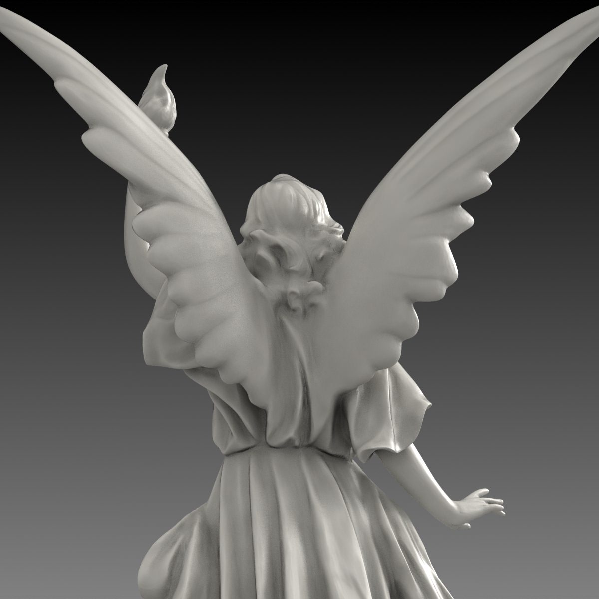 Lucy A Christian Angel Statue Free 3D model_4