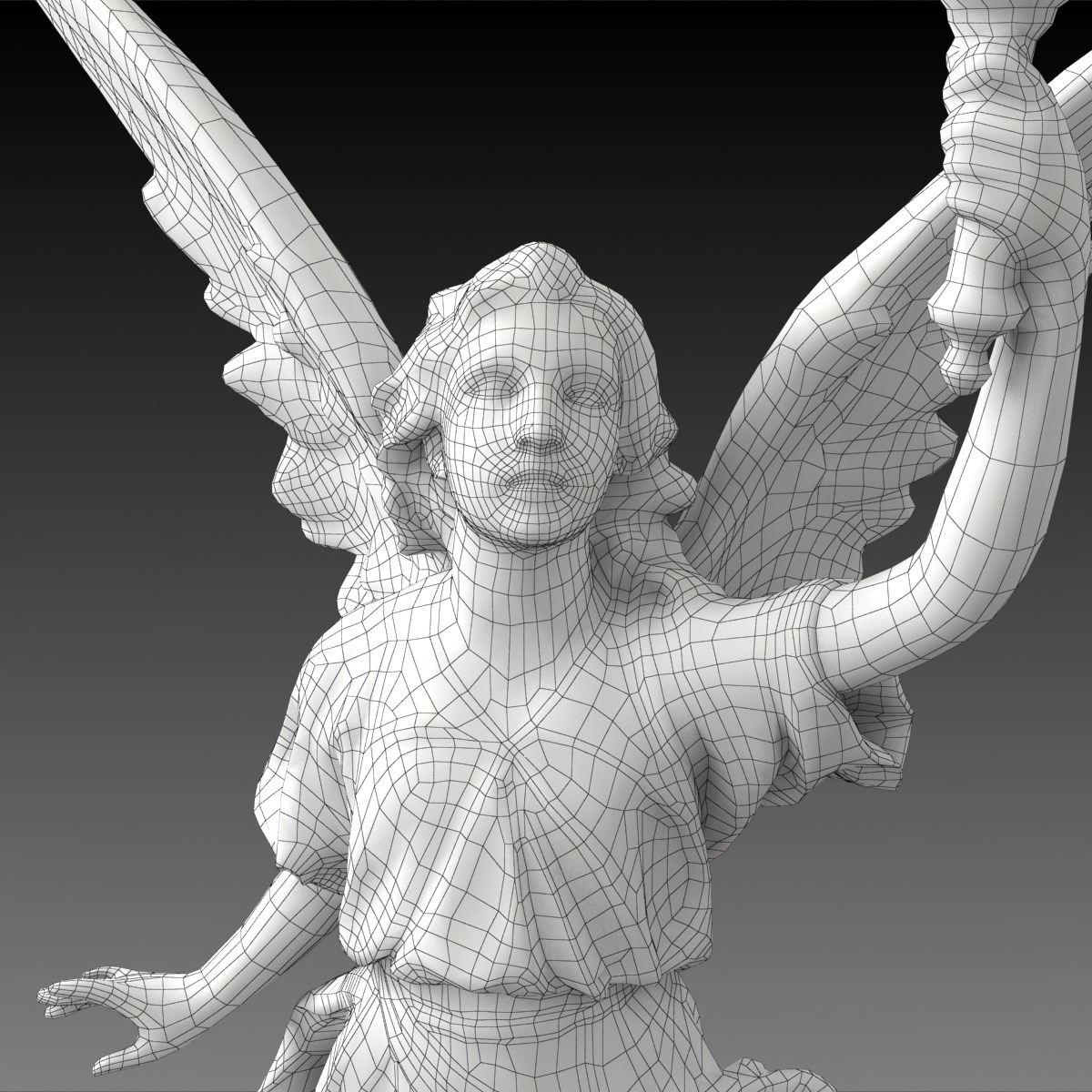 Lucy A Christian Angel Statue Free 3D model_11
