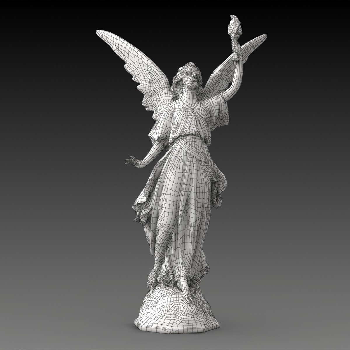 Lucy A Christian Angel Statue Free 3D model_7