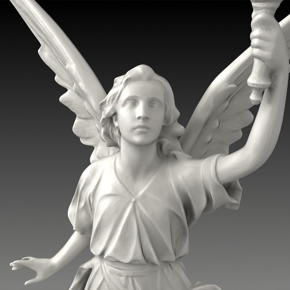Lucy A Christian Angel Statue Free 3D model_3