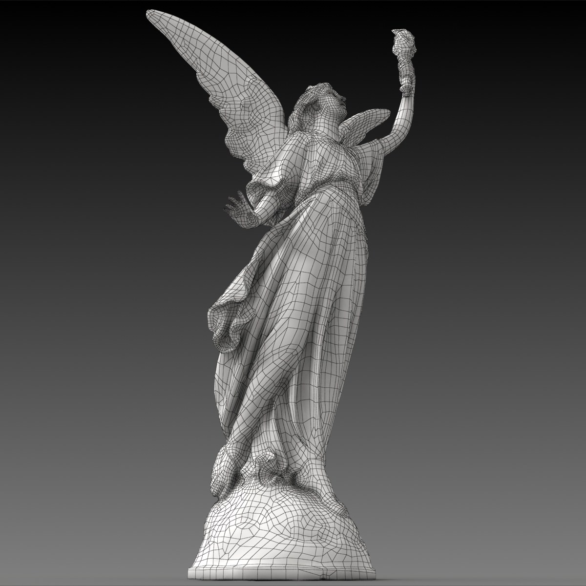 Lucy A Christian Angel Statue Free 3D model_10
