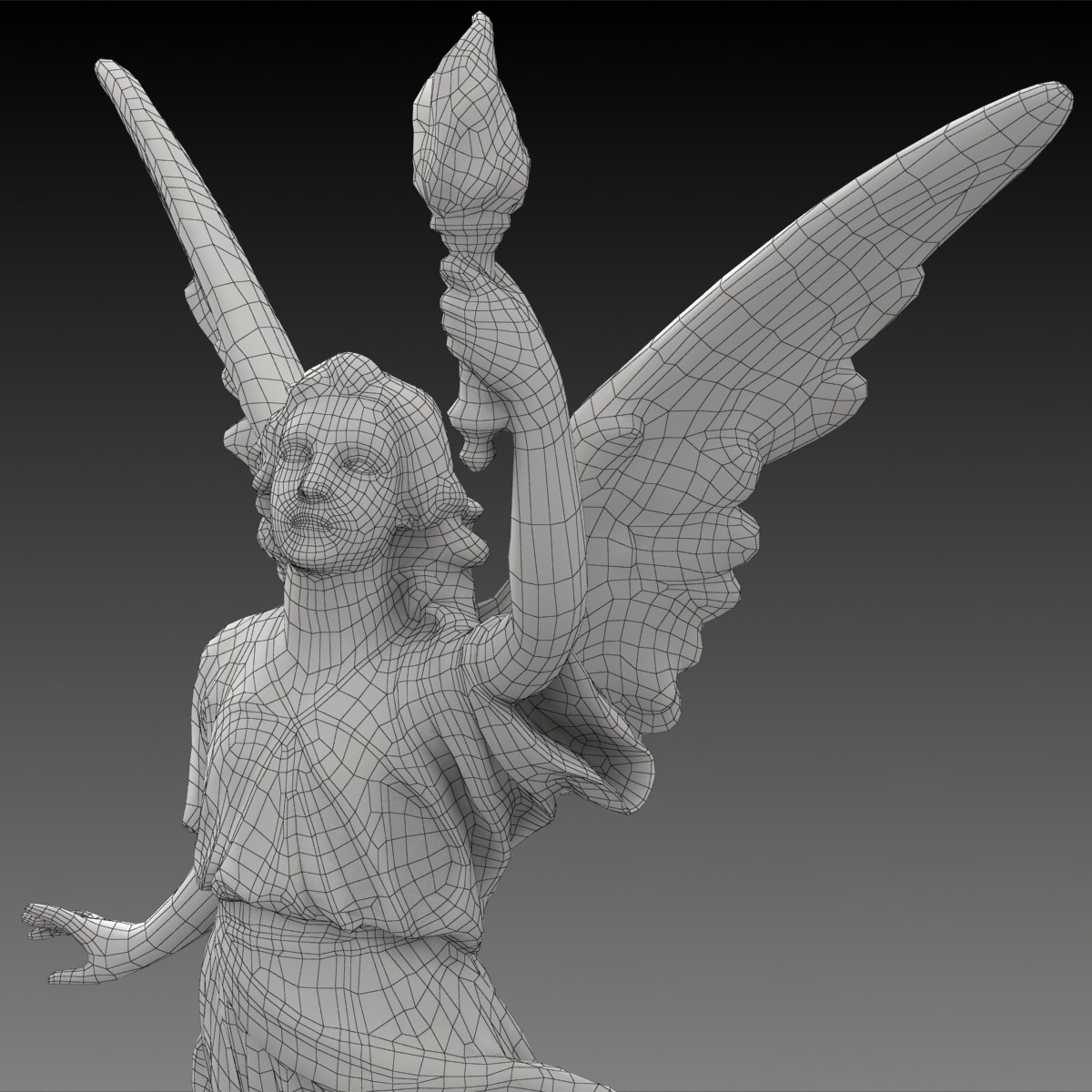 Lucy A Christian Angel Statue Free 3D model_12