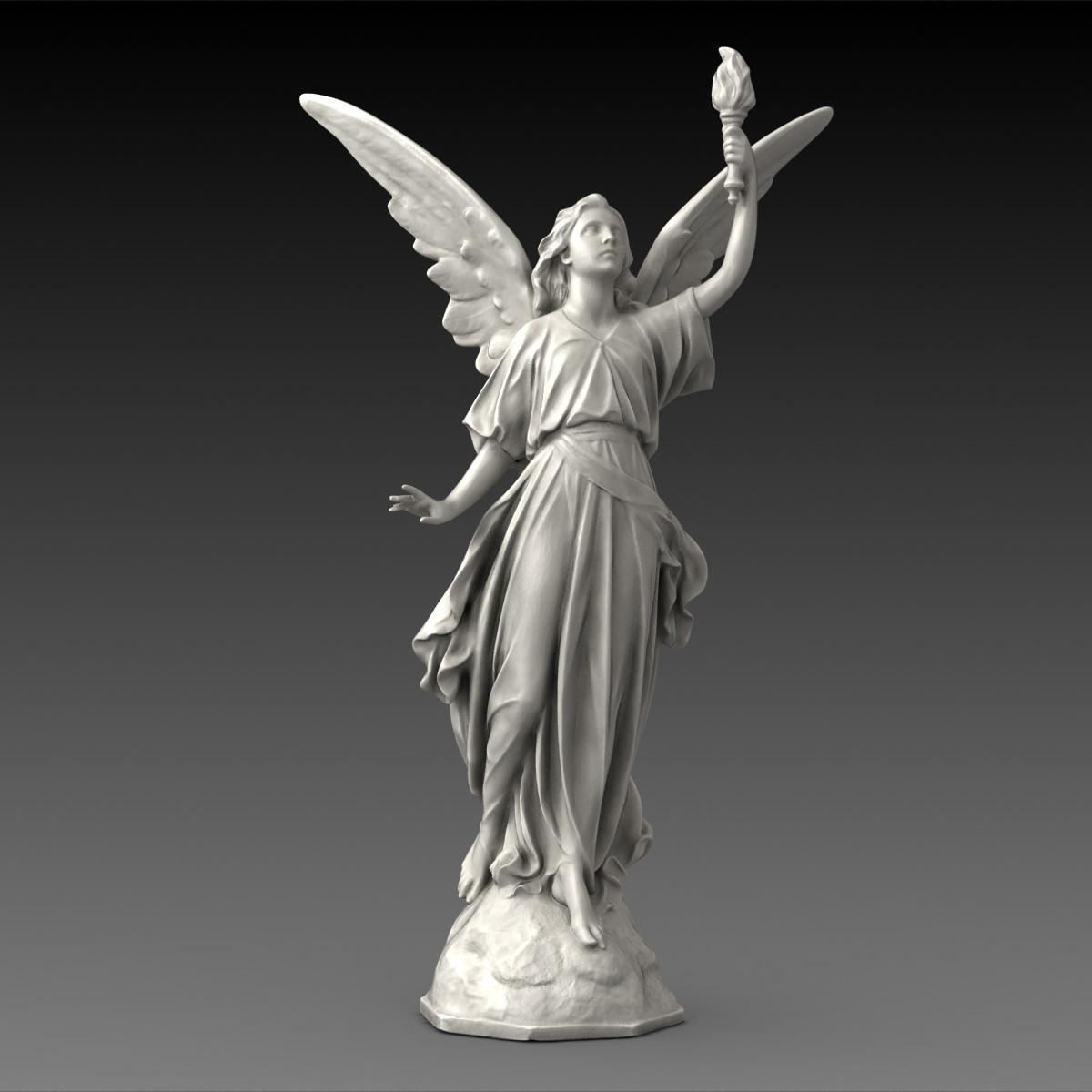 Lucy A Christian Angel Statue Free 3D model_1