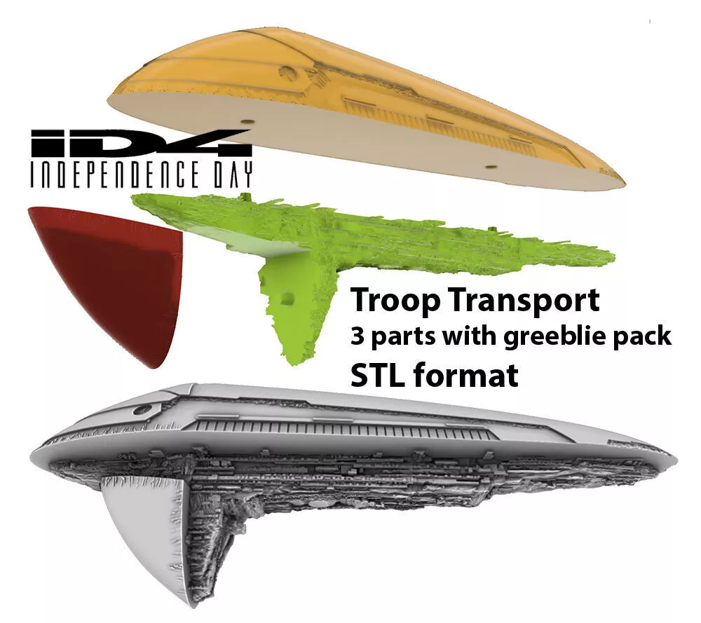 Independence Day ALIEN TROOP TRANSPORT 3D print model