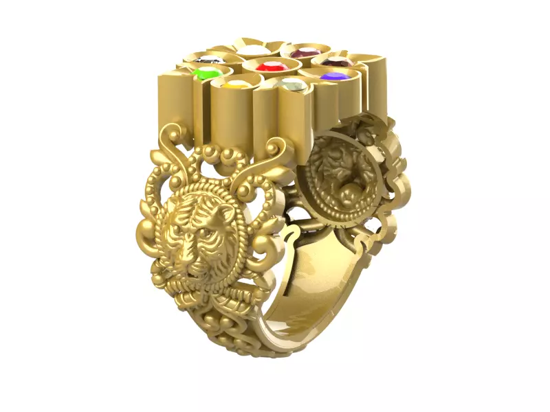 Navratna murti ring file-5 3D print model