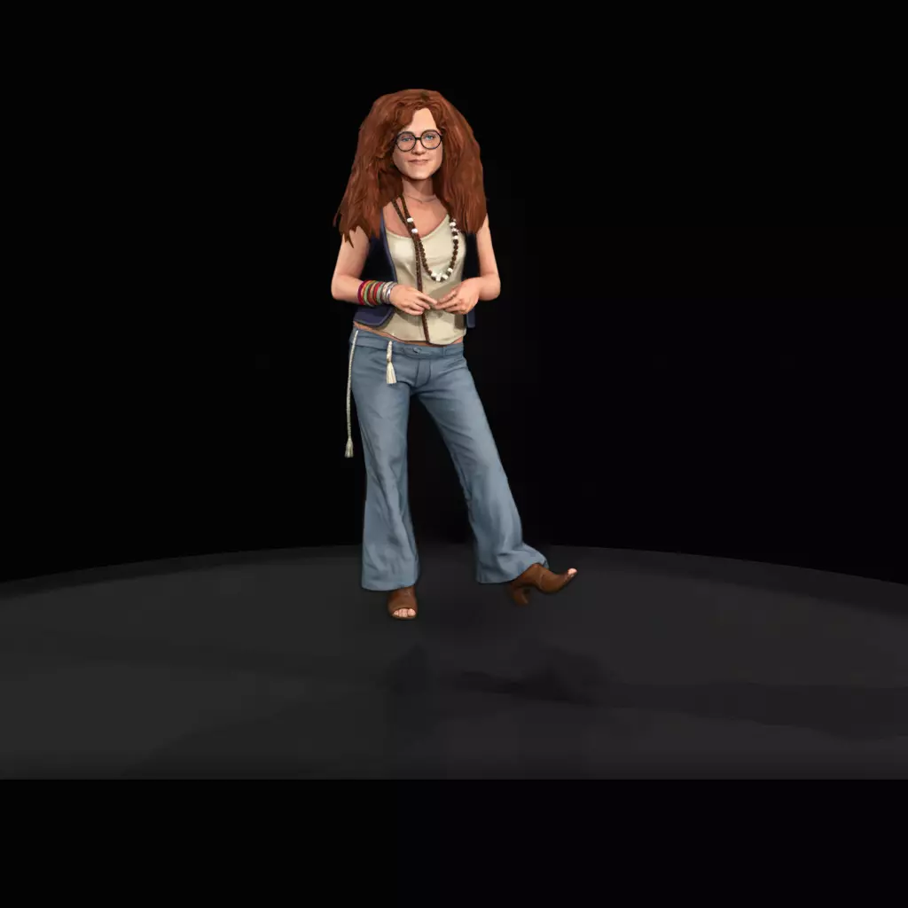 1970s hippies hippygirlwithgla for Dioramas 3D print model