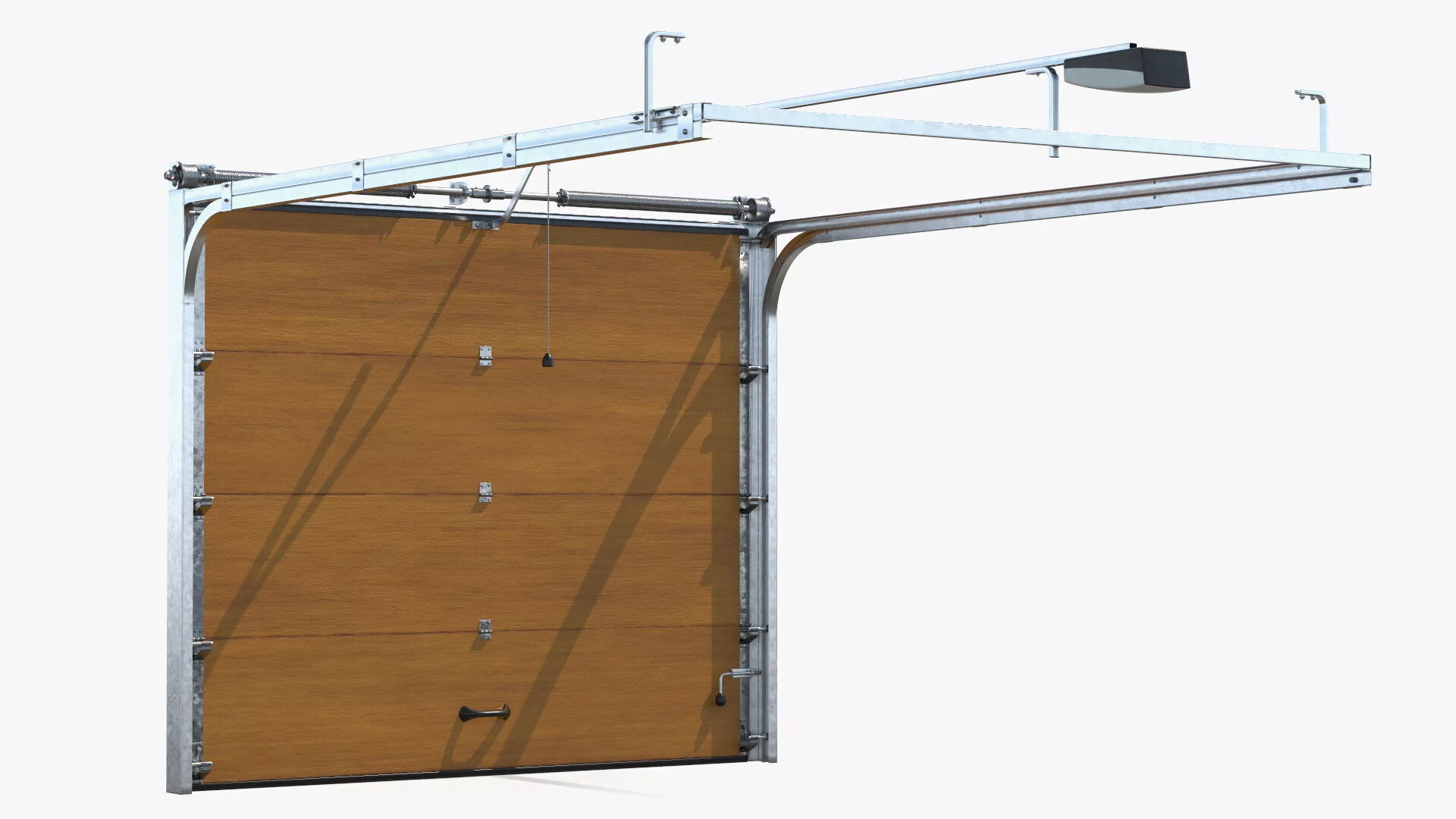 Retractable Garage Door System Rigged for Maya 3D model