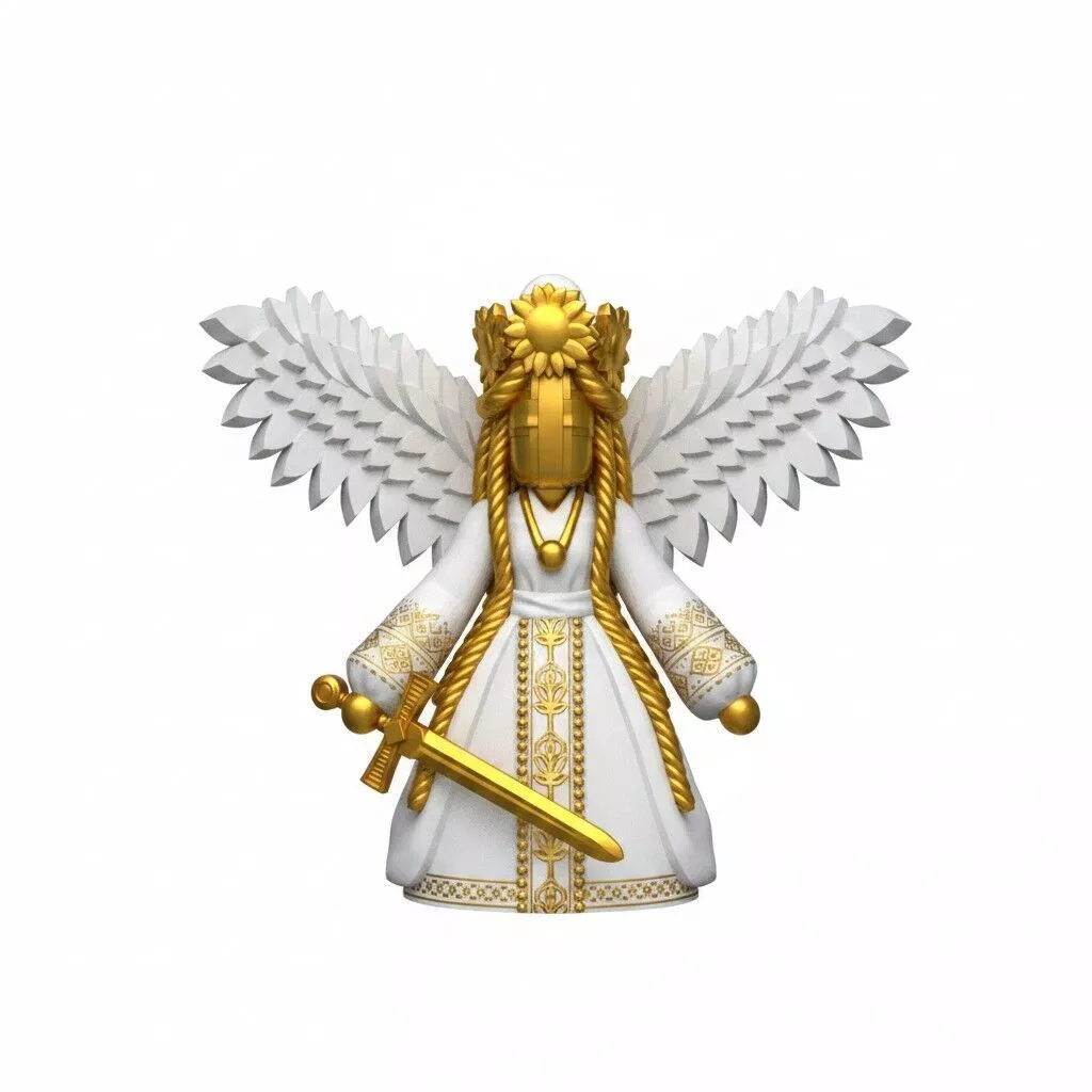 Pendant Ukrainian ethnic doll Magura 3D print model 3D print model