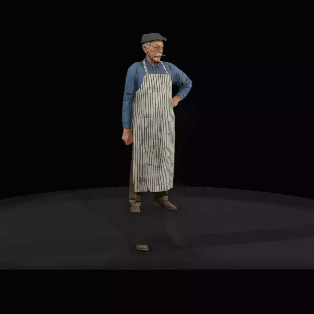 Assorted Vintage Workers baker 3D print model