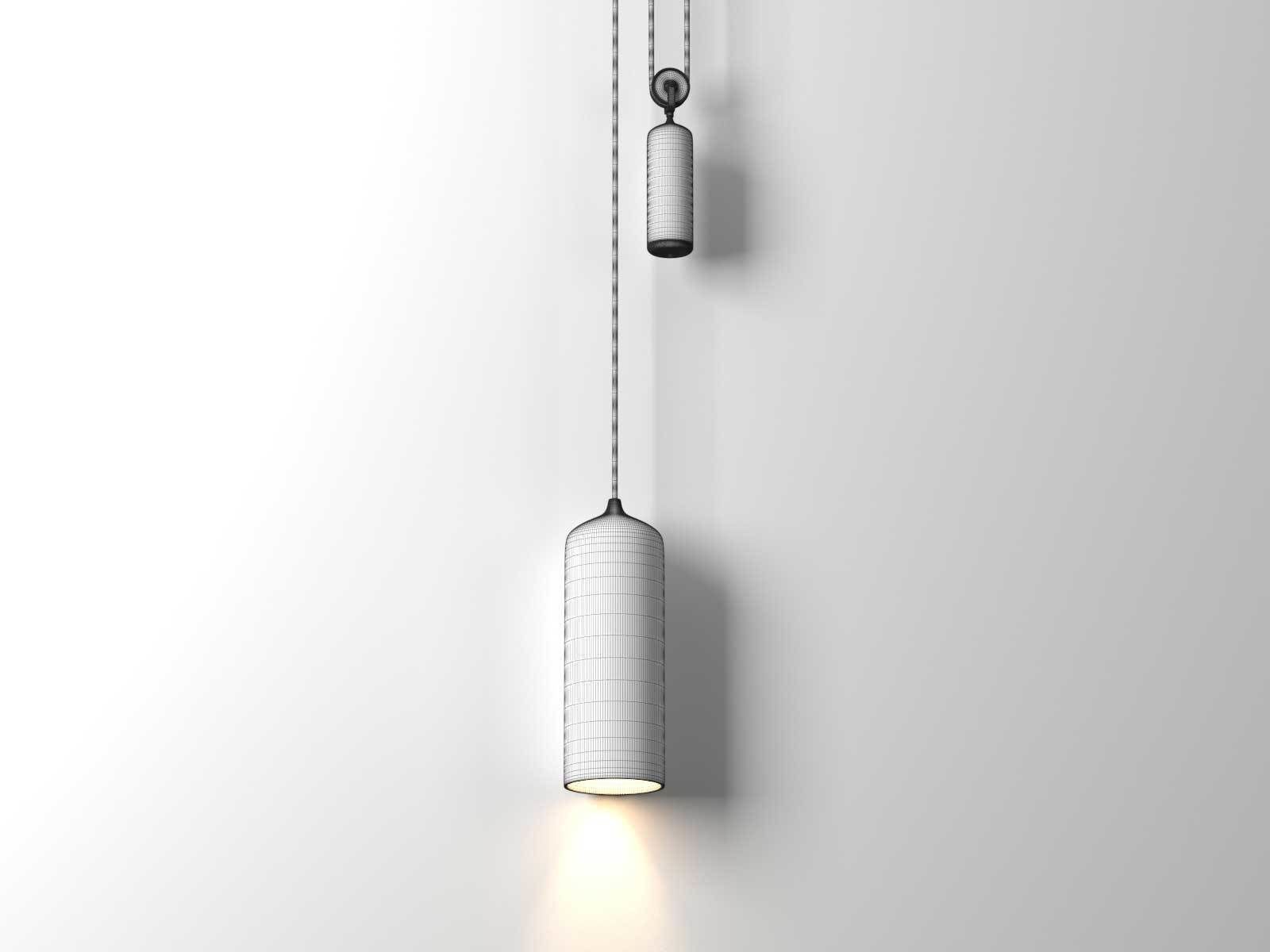 Porcelain Pendant Lamp 3D model_1