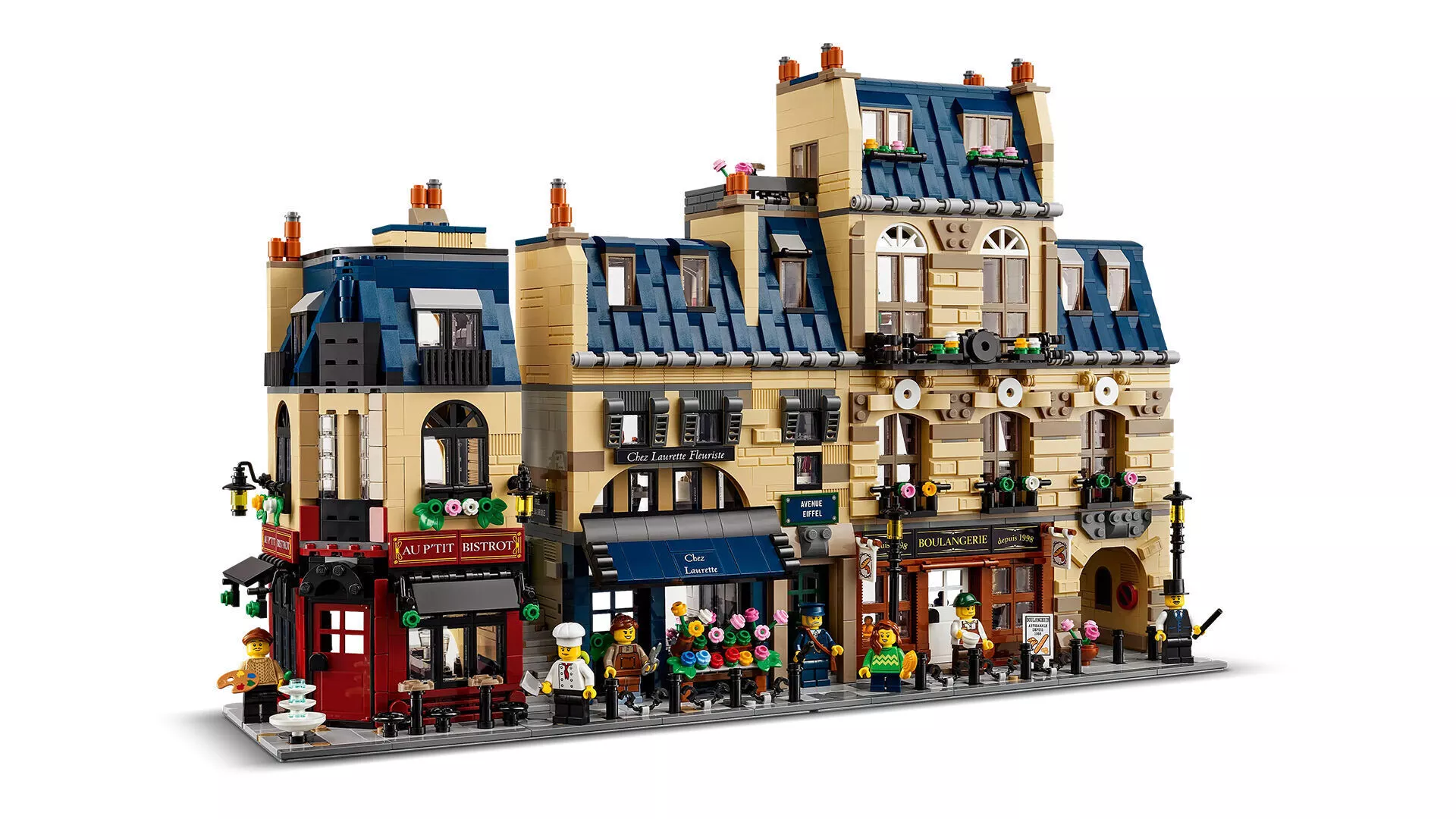 MB-910032 European City Street Building Model 3D print model