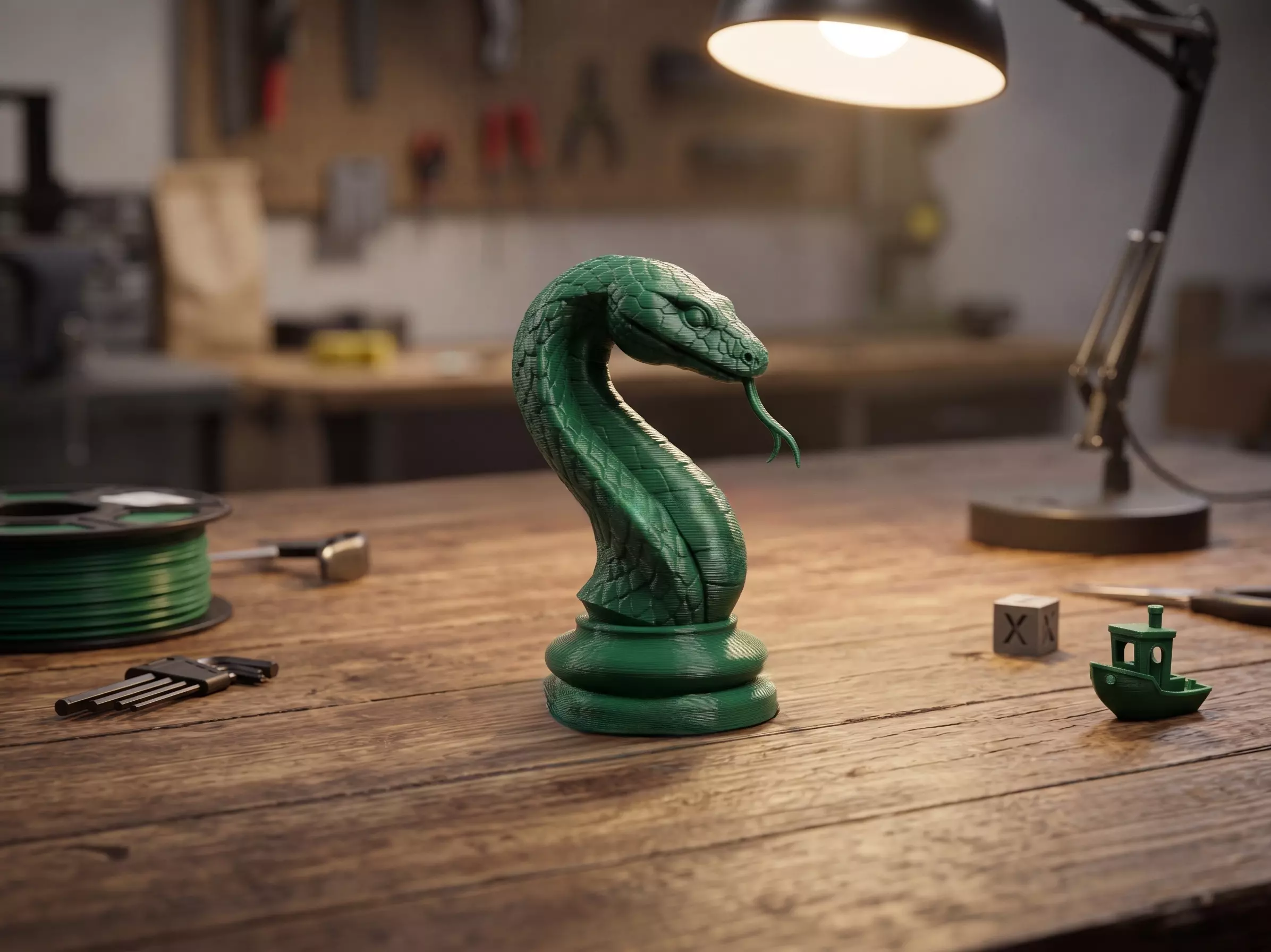 Snake Cobra Bust Free 3D print model