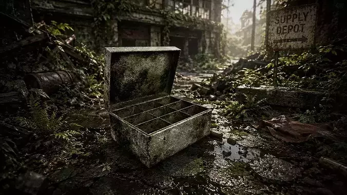 Abandoned Metal Toolbox - Weathered Game Ready 3D Model