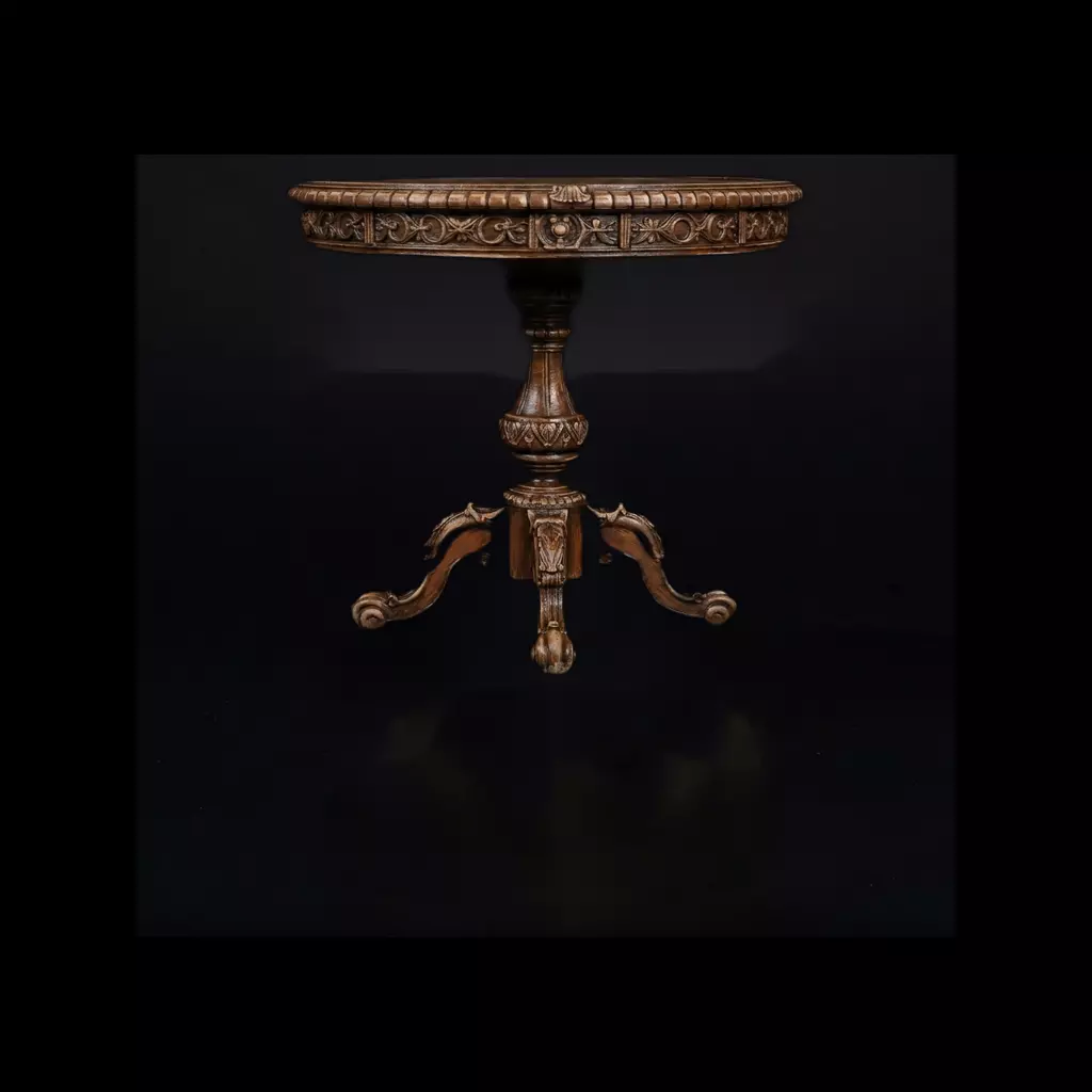 1-87 HO Baroque Carved Side Table Printable STL 3D print model