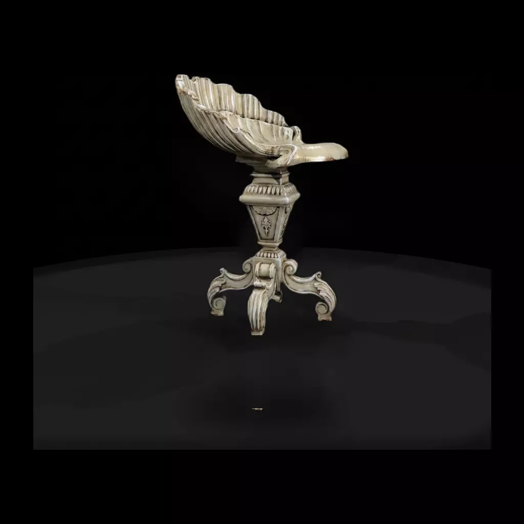 HO Baroque Neoclassical Shell Stool Printable STL 3D print model