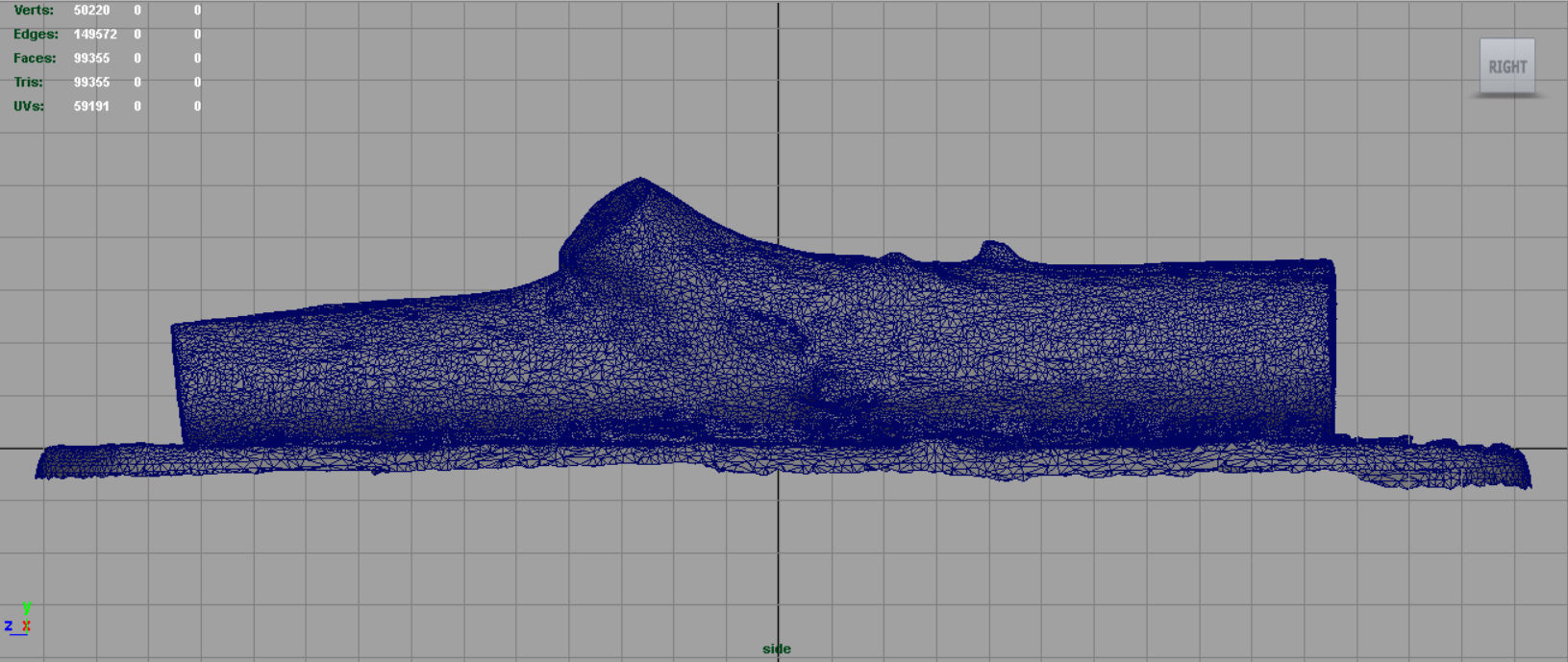 Dead trunk 3 Low-poly 3D model_10