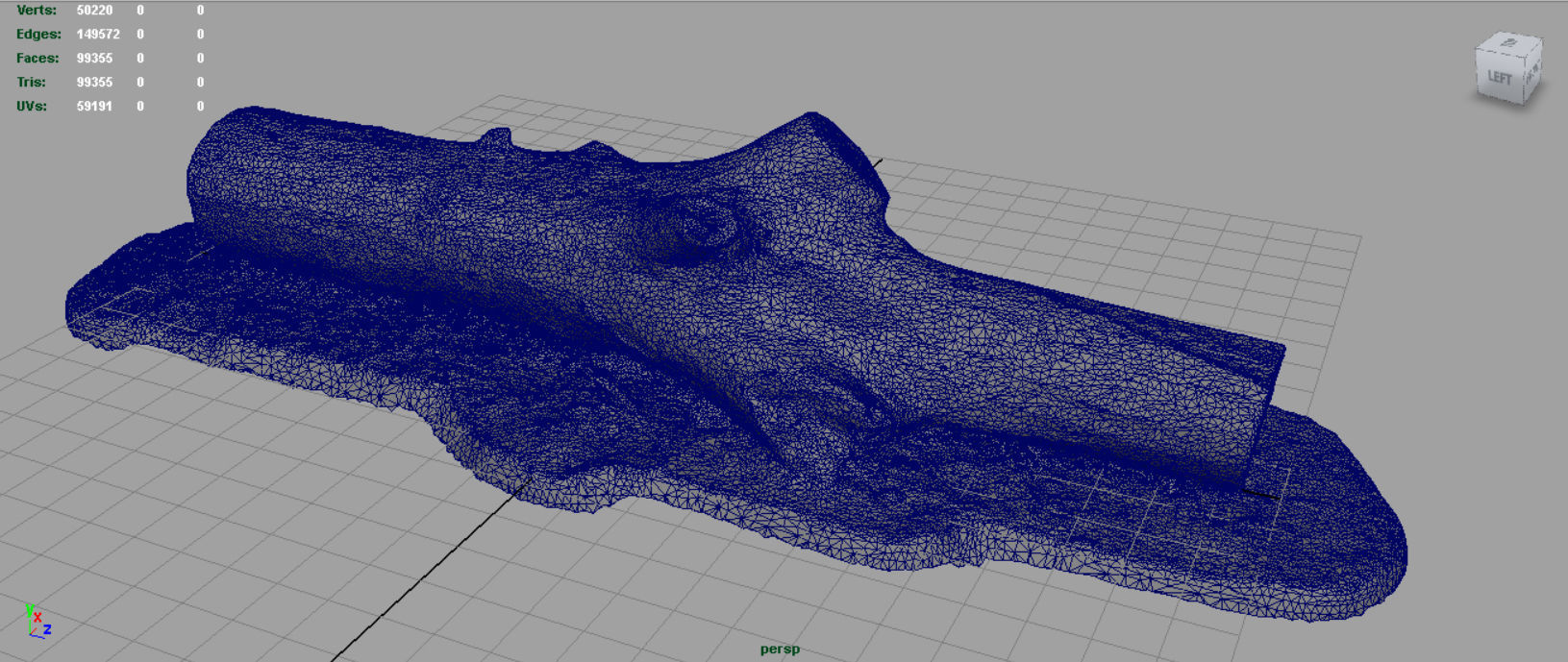 Dead trunk 3 Low-poly 3D model_7