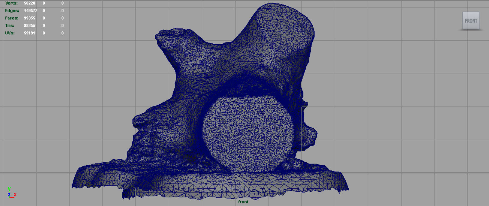 Dead trunk 3 Low-poly 3D model_6