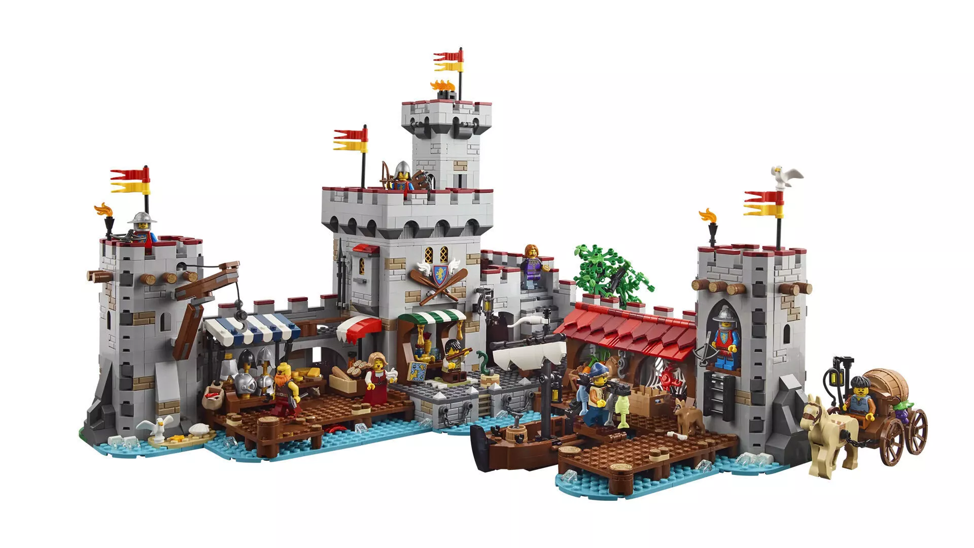 MB-910047 Medieval Coastal Marketplace Model 3D print model