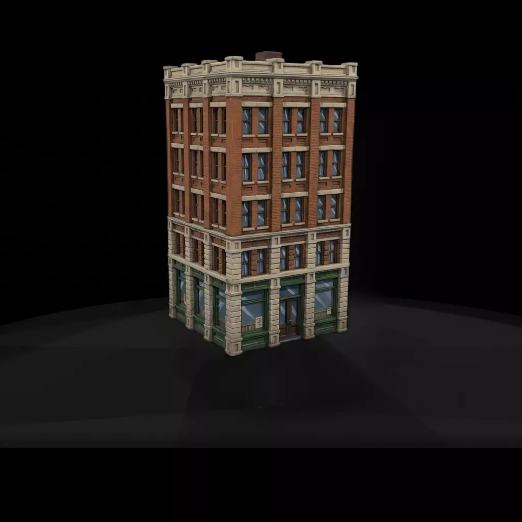 1-87 HO Blair Trust Corner Building Printable STL 3D print model