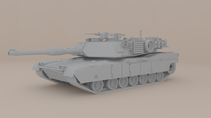 M1A1 Abrams Low-poly 3D model