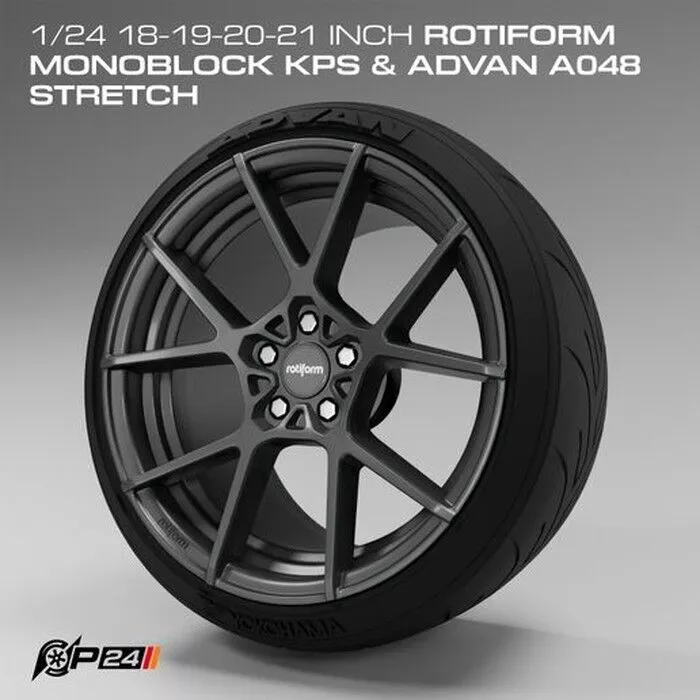 1-24th 18-19-20-21 inch Rotiform MonoBlock KPs and Yokohama A... 3D print model