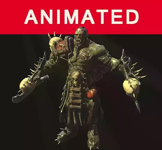 Ork Berserker Free low-poly 3D model