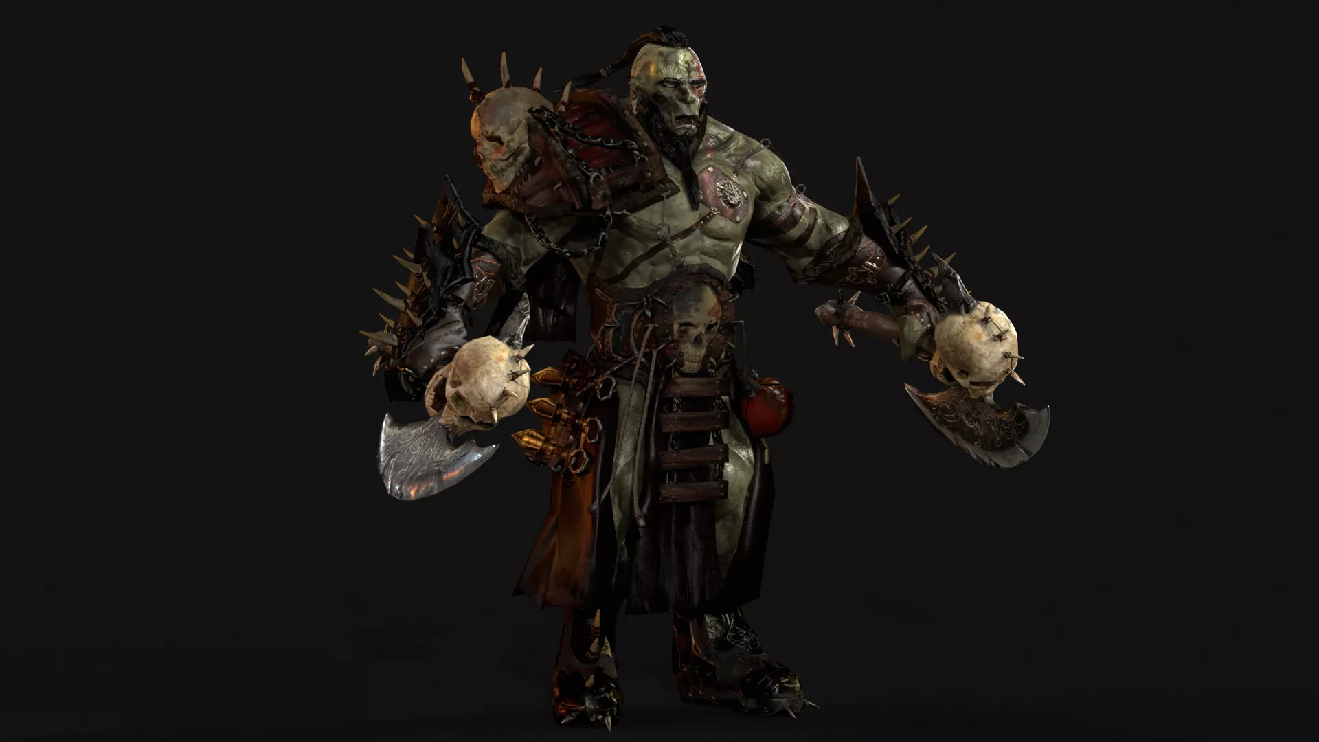 Ork Berserker Free low-poly 3D model