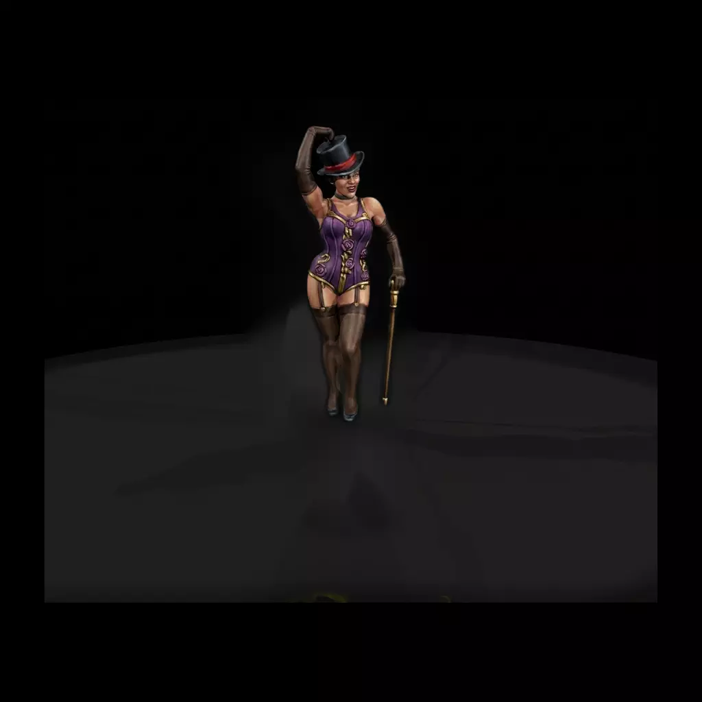HO Cabaret Showgirl With Top Hat Printable STL 3D print model