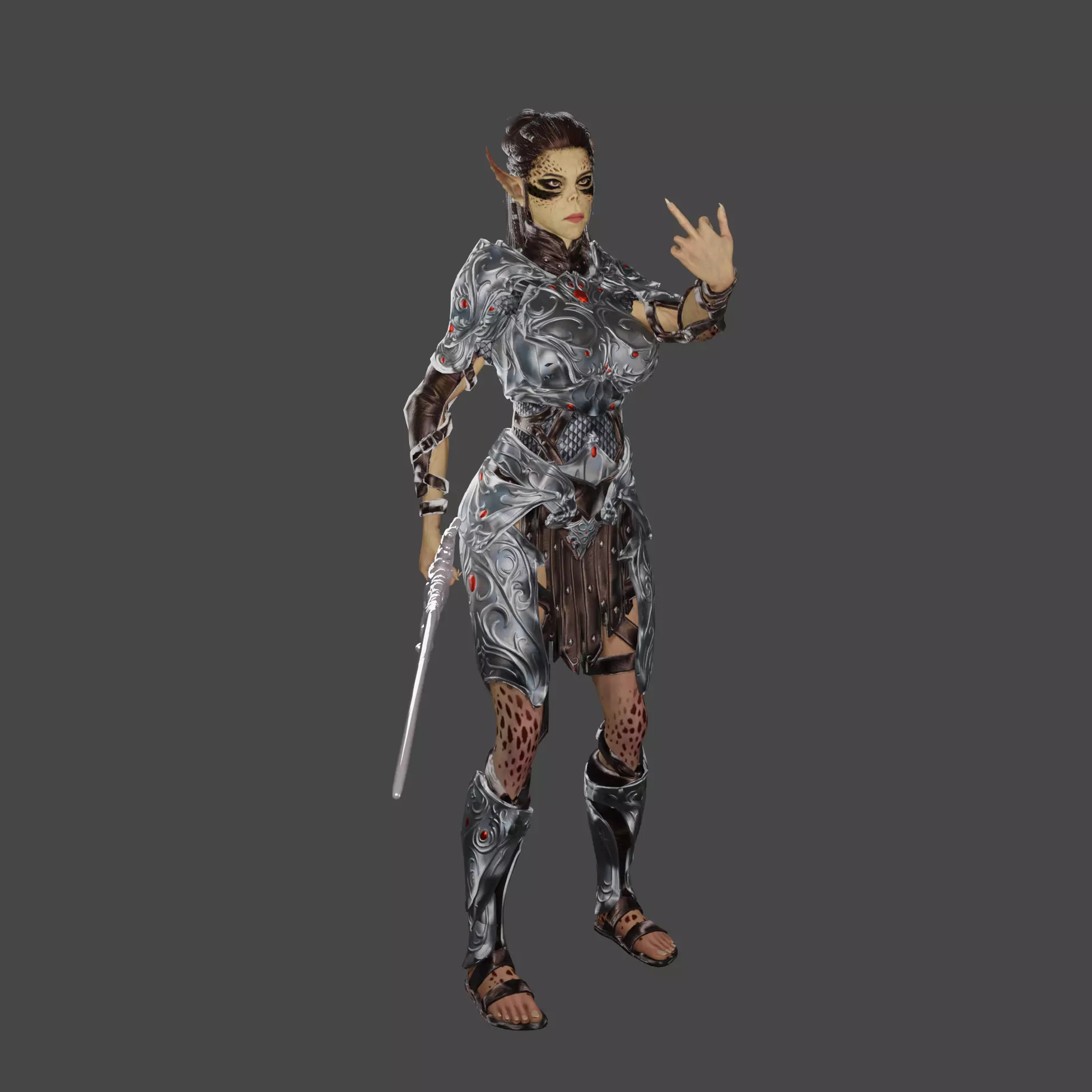 Alien Warrior Woman 3D print model
