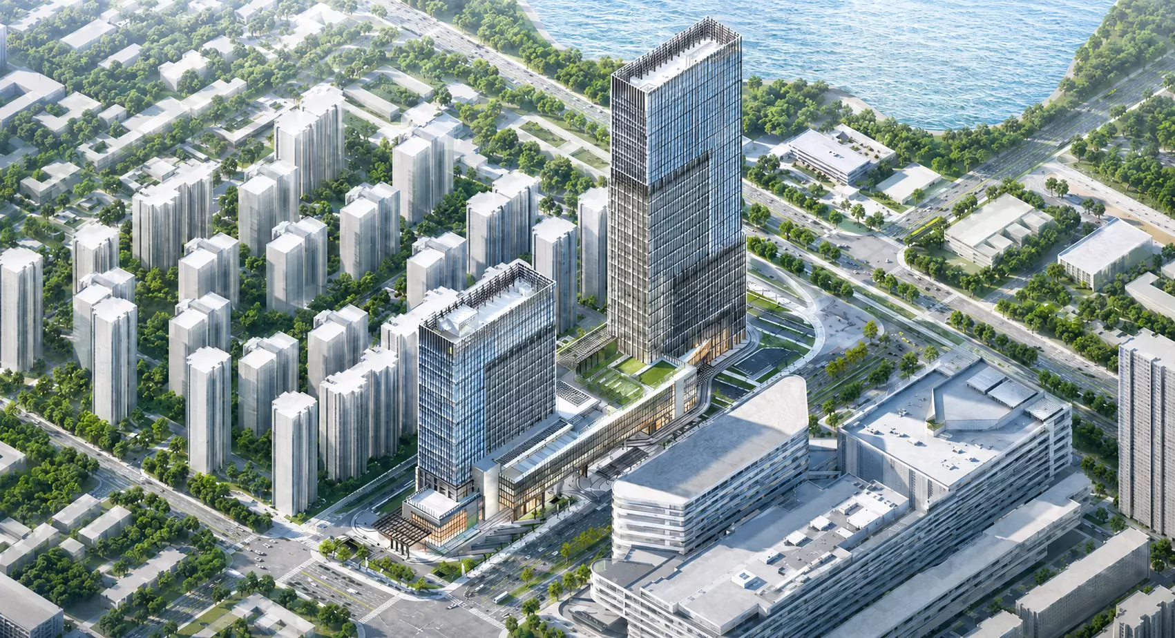 Luxury High-Rise Hotel and Office Complex 3D Model 3D model