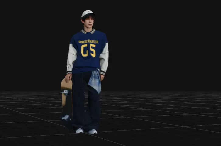 Model 24 A man skateboarding 3D model
