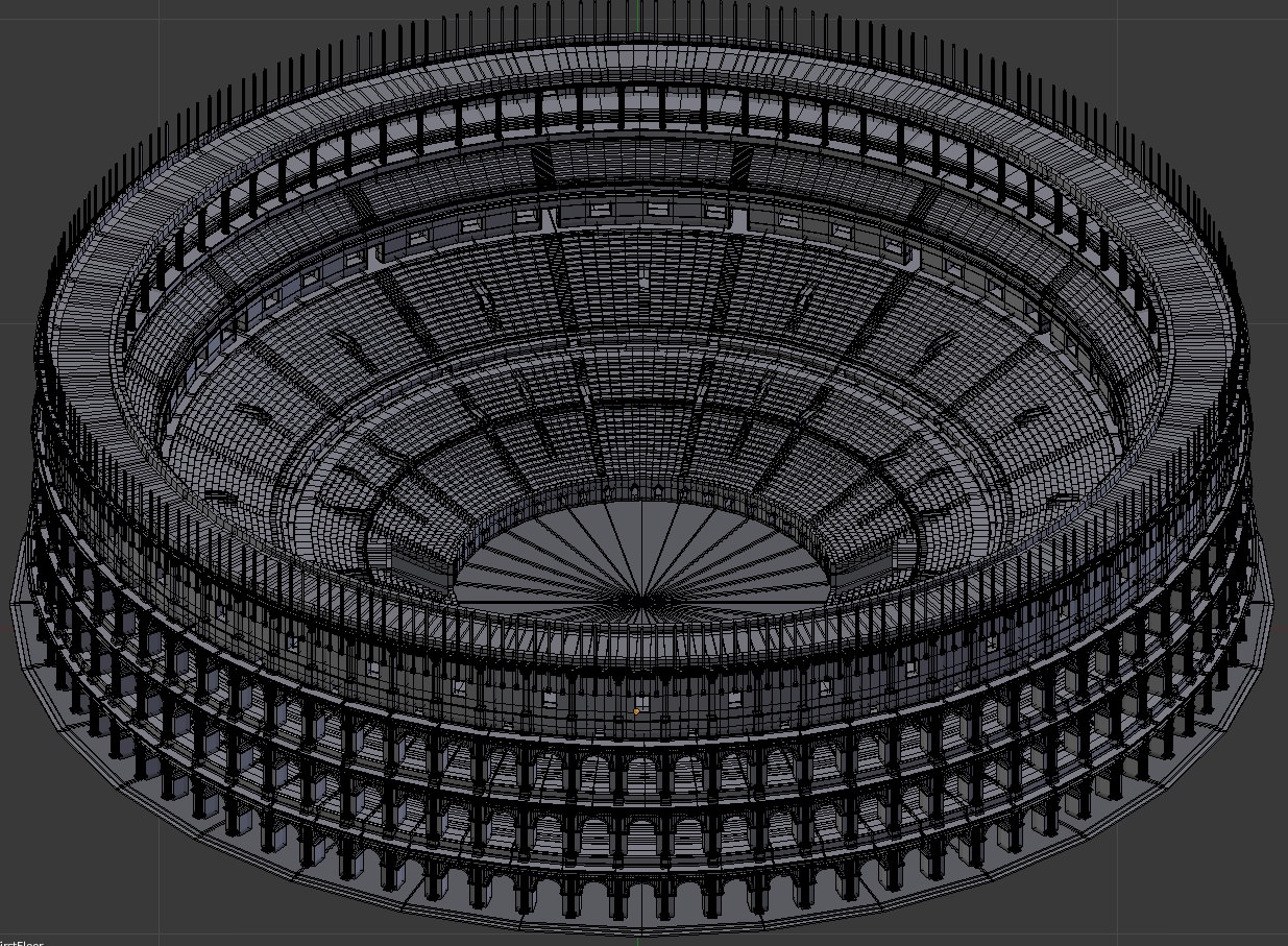 Roman Ancient Colosseum Reconstruction 3D Model 3D model | CGTrader, image size:1235x907