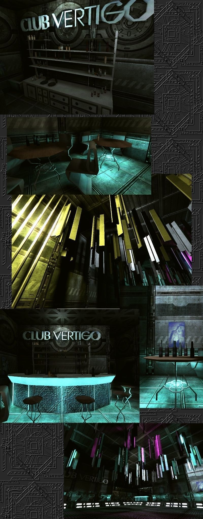 Lowpoly Bar Set SciFi Low-poly 3D model_1