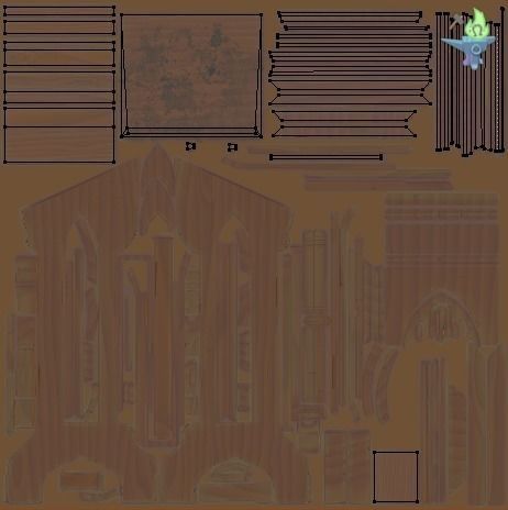 Lectern wooden pulpit Low-poly 3D model_15