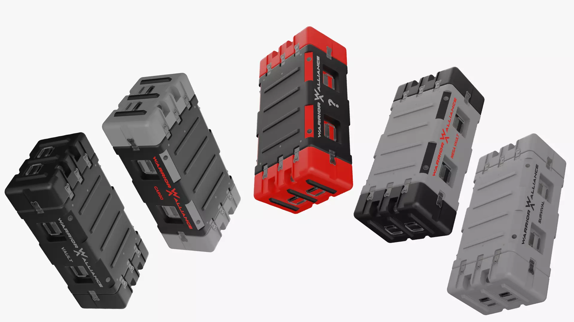 Warrior Alliance Futuristic Sci Fi Storage Crates Pack 3D model