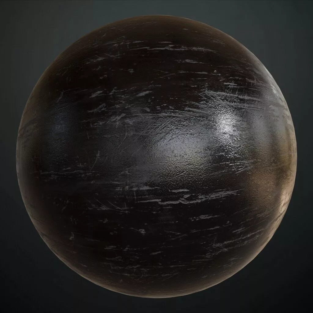 Blackish Plastic Weathered Heavy Wear PBR Material Seamless Texture