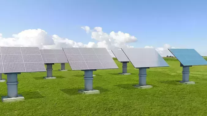 Solar Panel land set 3D model