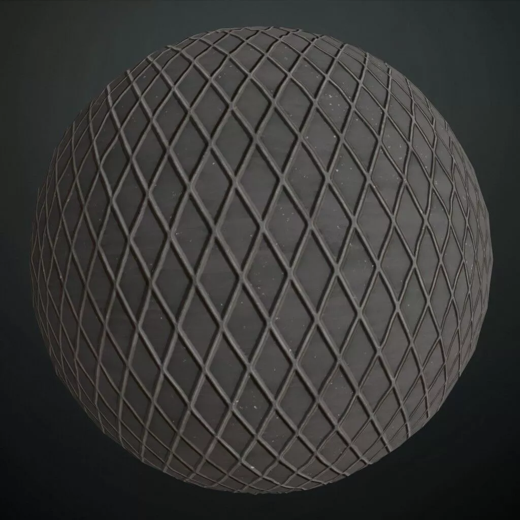 Plastic Grill Diamond Mesh PBR Material Seamless Texture