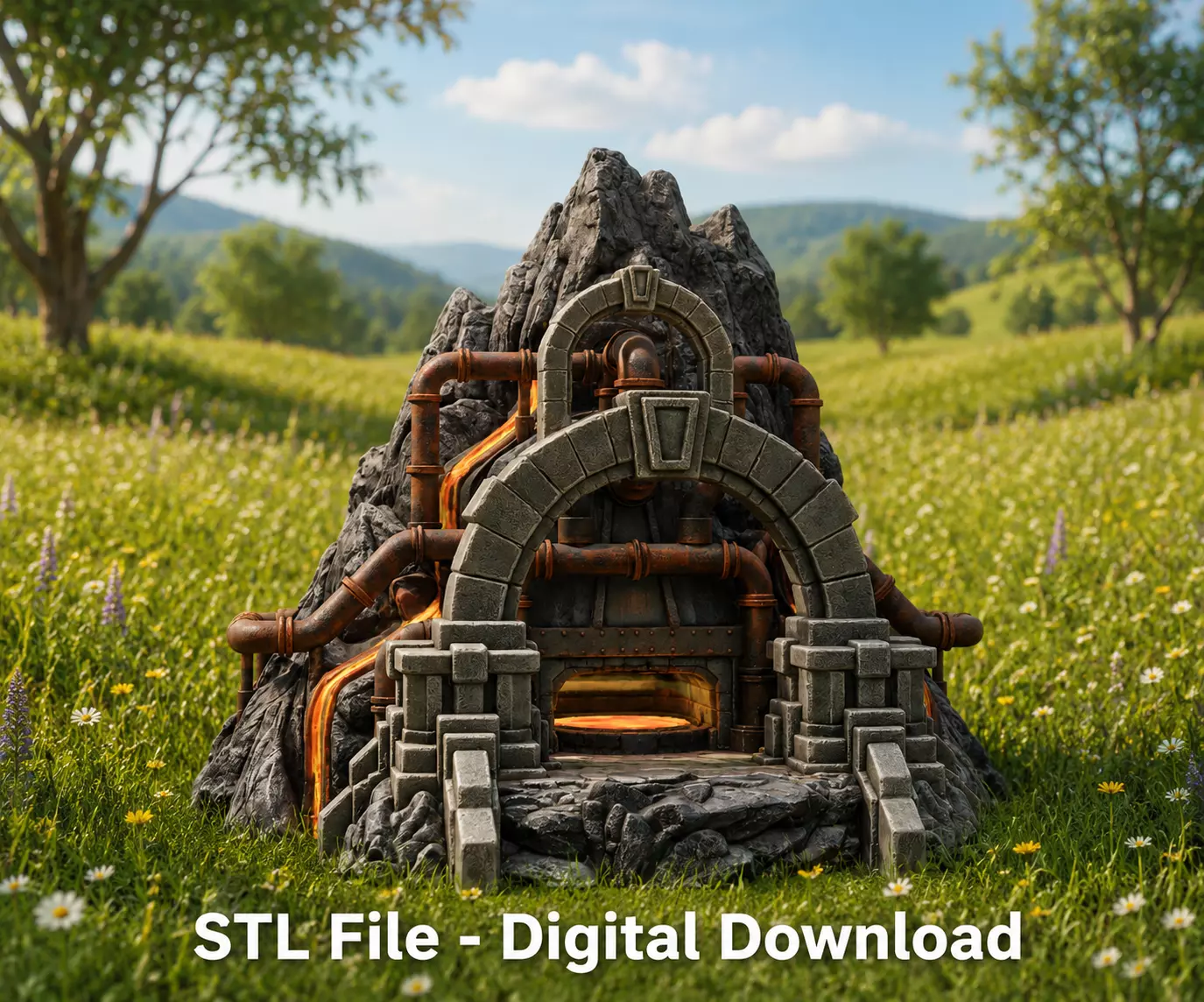 Dwarven Lava Forge STL File for 3D Print 3D print model