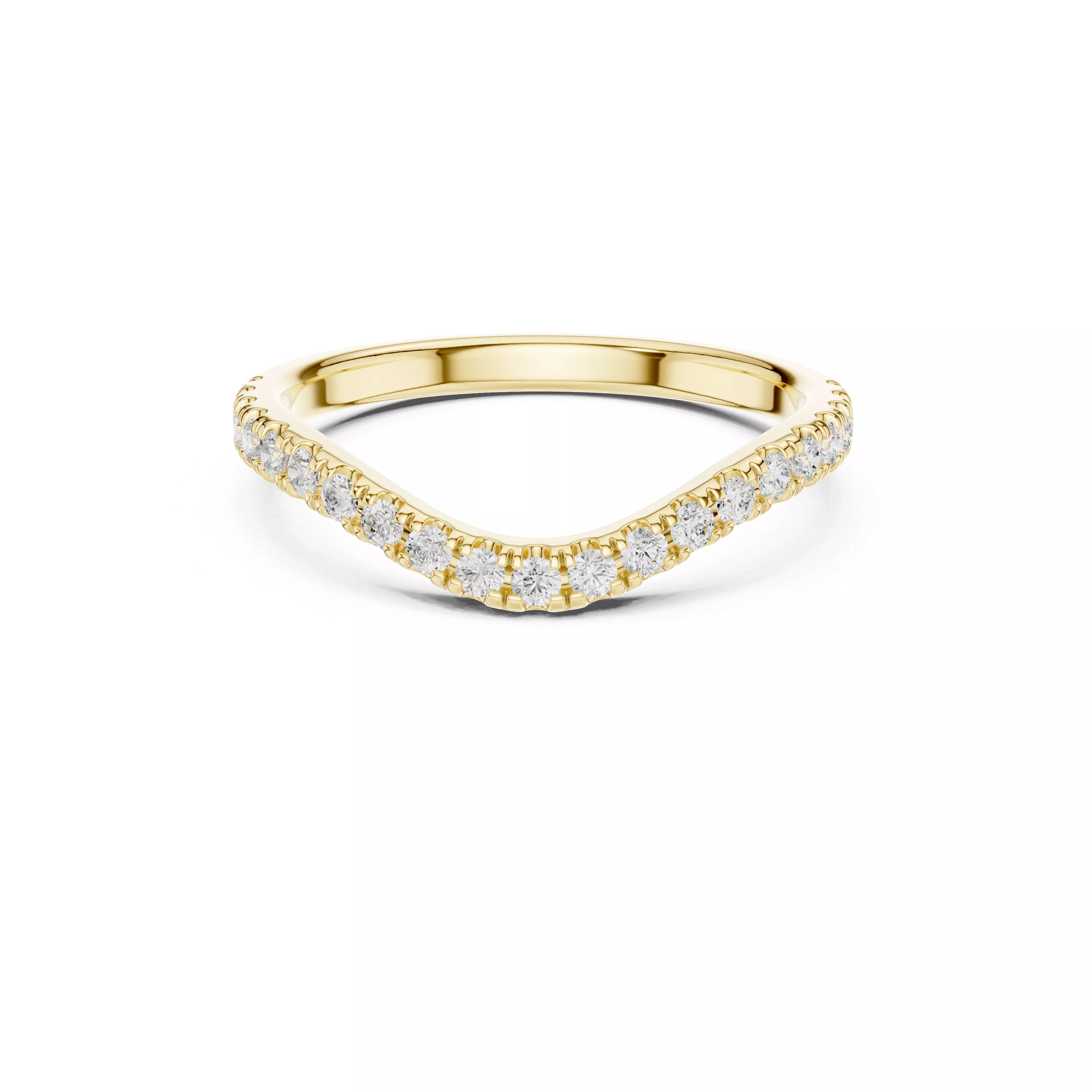 Chevron Diamond Wedding Band STL 3DM CAD 3D print model