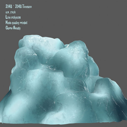 Ice iceberg Low-poly 3D model