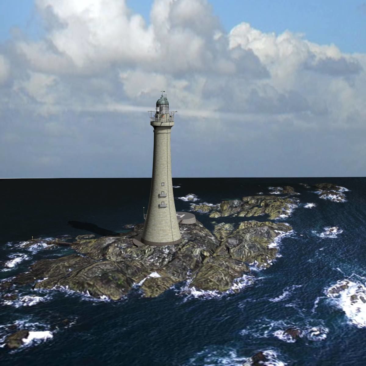Skerryvore Lighthouse - simple version Low-poly 3D model_24