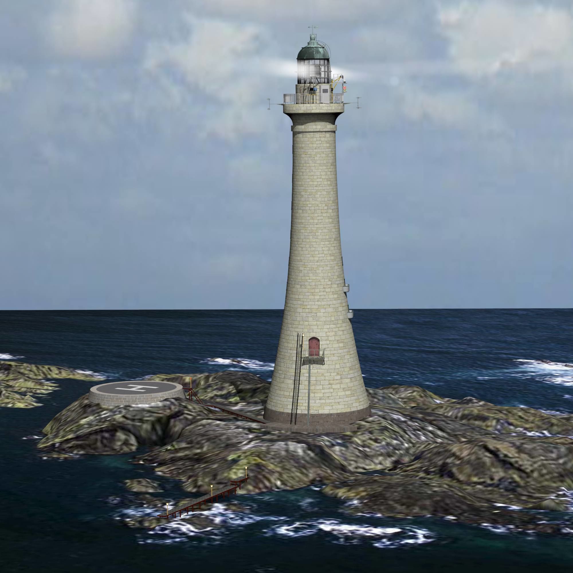 Skerryvore Lighthouse - simple version Low-poly 3D model_18
