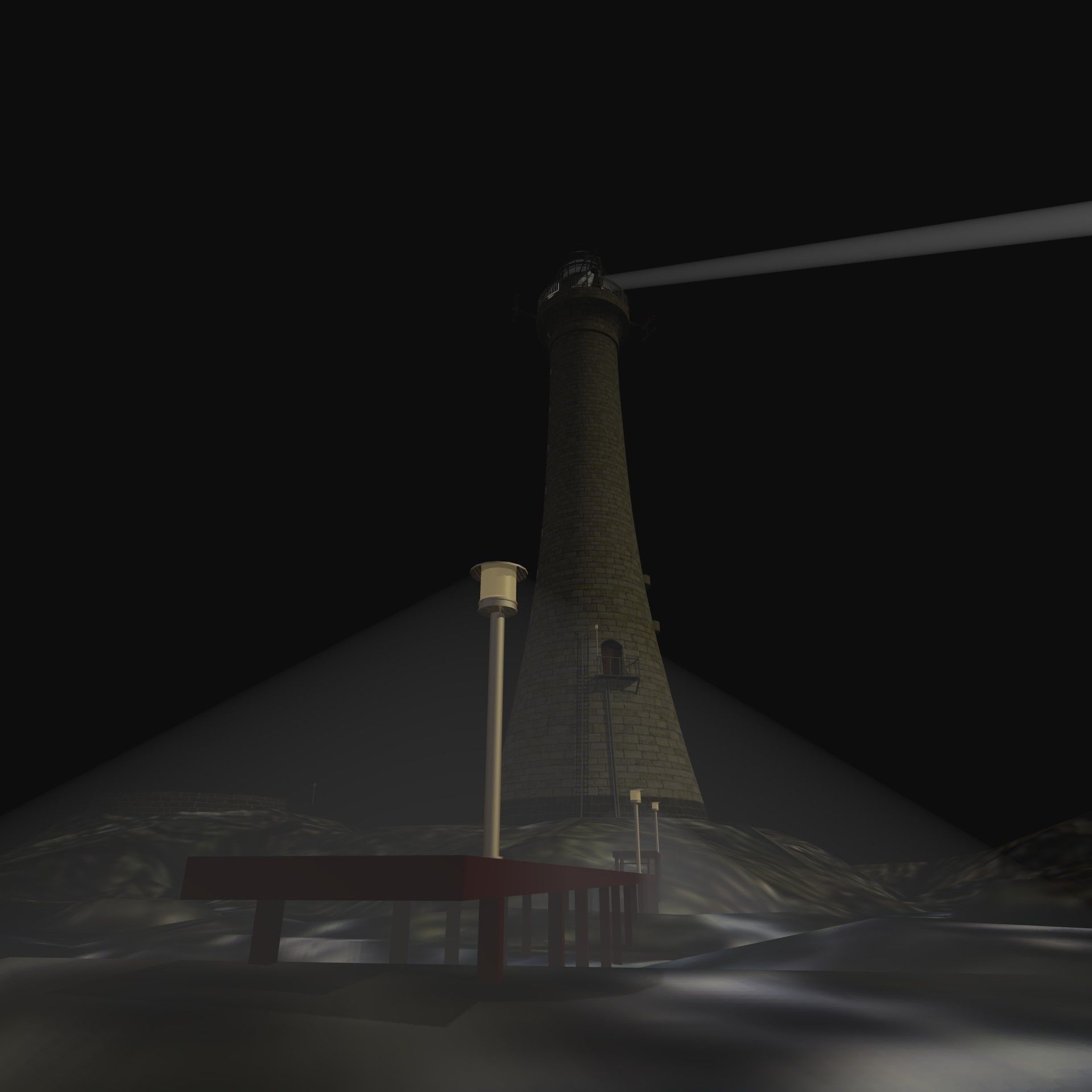 Skerryvore Lighthouse - simple version Low-poly 3D model_26