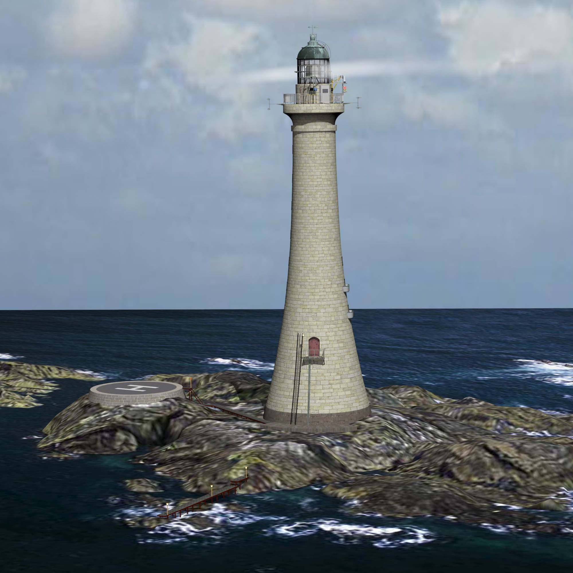 Skerryvore Lighthouse - simple version Low-poly 3D model_21