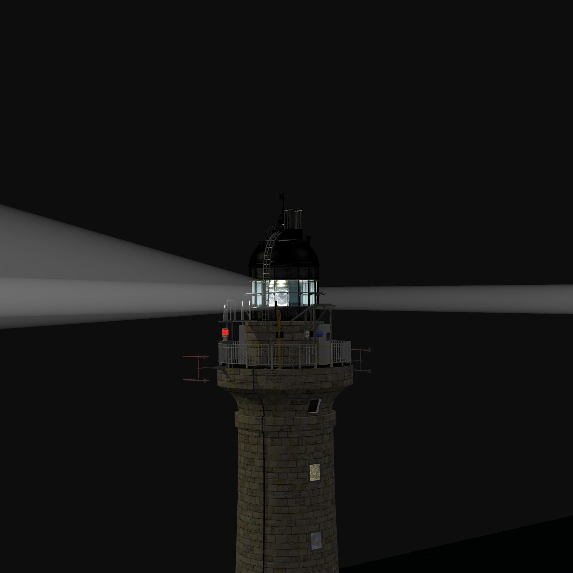 Skerryvore Lighthouse - simple version Low-poly 3D model_7