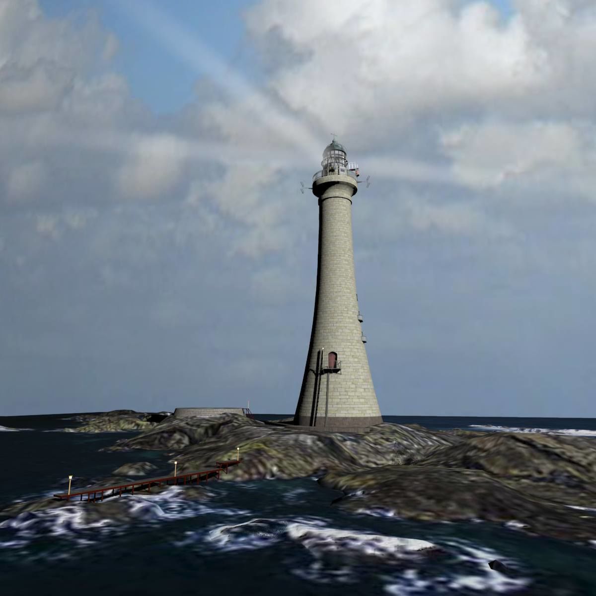 Skerryvore Lighthouse - simple version Low-poly 3D model_23